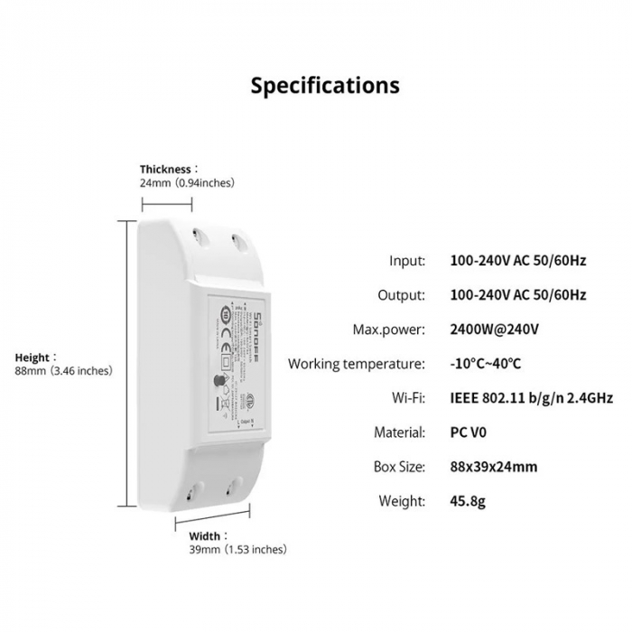 Sonoff Basic R4 - Comutator WiFi Inteligent cu Modul Magic Switch și Control Remote [4]