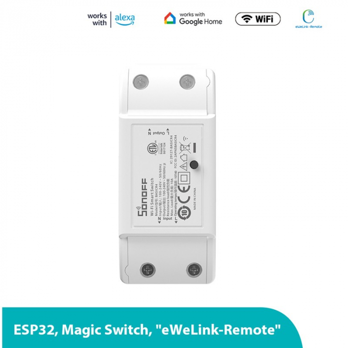 Sonoff Basic R4 - Comutator WiFi Inteligent cu Modul Magic Switch și Control Remote [5]