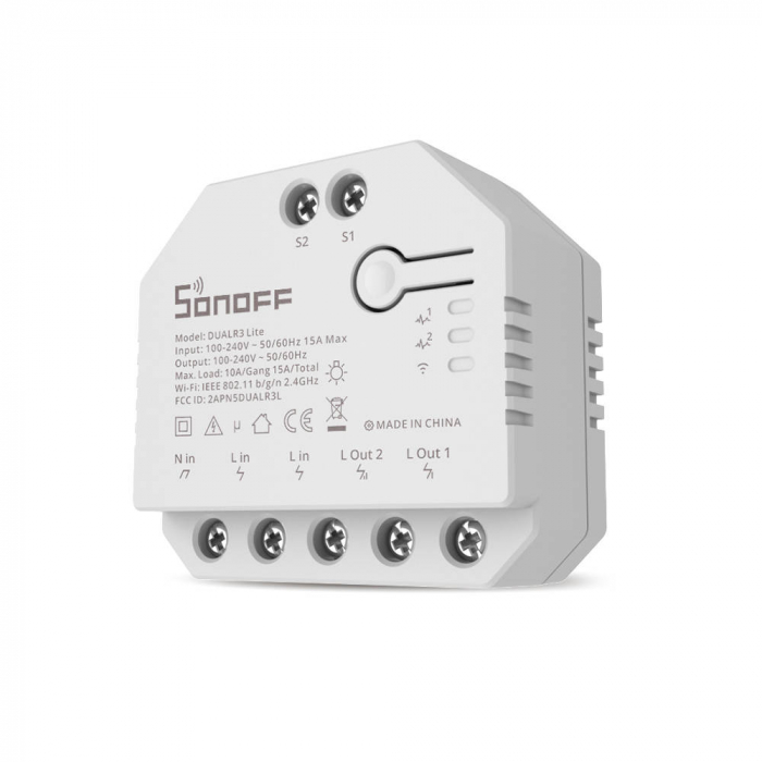 Sonoff Dual R3 Lite - Releu WiFi Inteligent cu 2 Canale, Control Vocal [2]