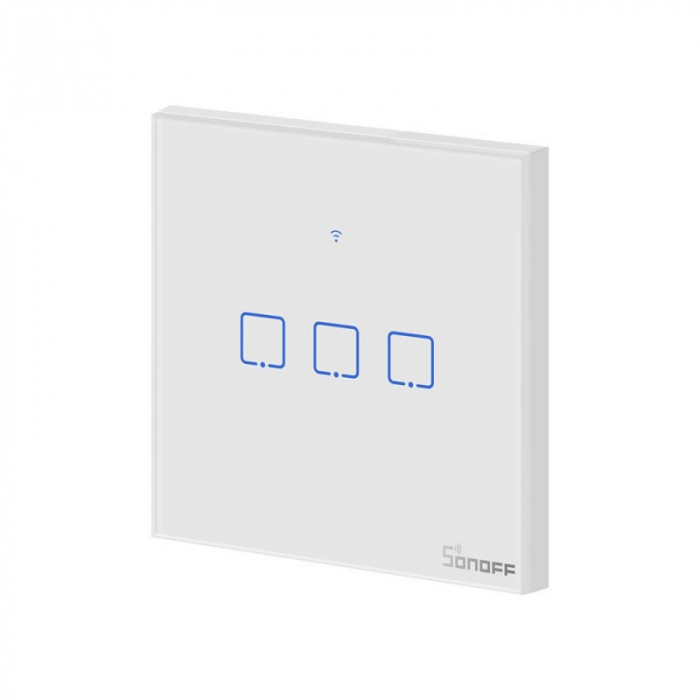 Sonoff T0EU3C-TX - Intrerupator touch, 3 butoane, WiFi [2]