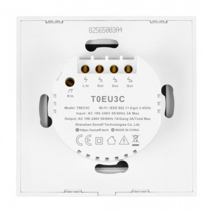 Sonoff T0EU3C-TX - Intrerupator touch, 3 butoane, WiFi [4]