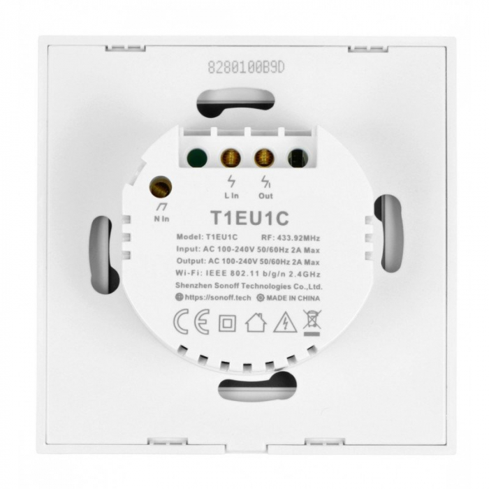 Sonoff T1EU1C-TX - Intrerupator touch, 1 buton, WiFi si RF 433Mhz [4]