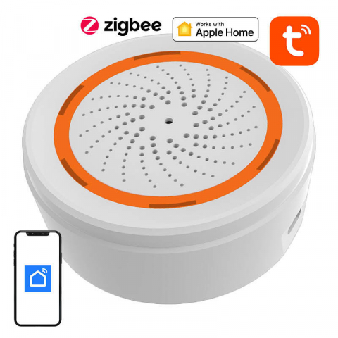 Securitate inteligenta - Alarmă inteligentă Sirenă ZigBee NEO NAS-AB02B TUYA