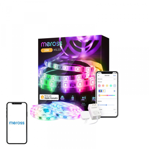 Iluminat Smart - Bandă LED Wi-Fi inteligentă MSL320 Meross (HomeKit)