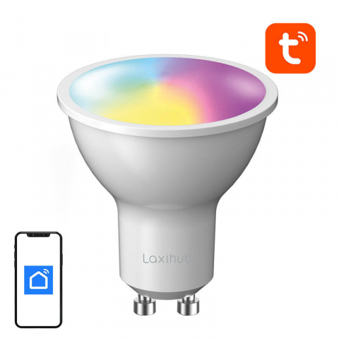 Bec LED inteligent Laxihub LAGU10S (pachet de 2) WiFi Bluetooth Tuya [0]