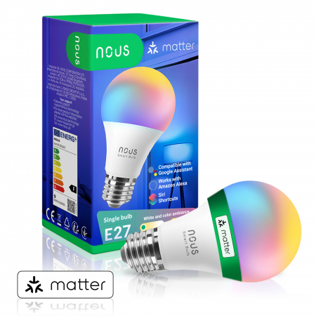 Becuri inteligente - Bec LED RGB Smart NOUS P3, E27, Control din aplicatie