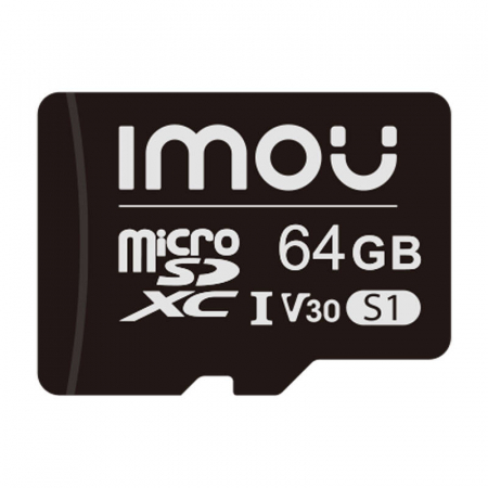 Accesorii - Card de memorie Imou microSD 64GB UHS-I SDXC 10/U3/V30, viteze de citire 95MB/s și scriere 38MB/s, ideal pentru camere de supraveghere și dispozitive de stocare.