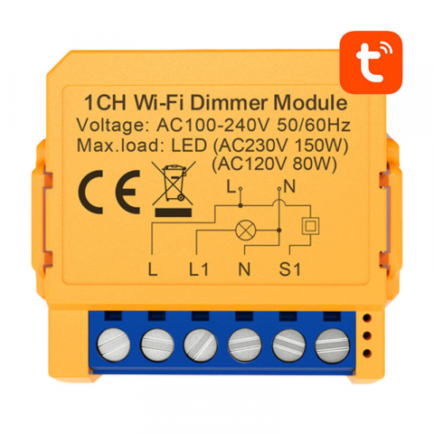 Relee Wireless - Comutator inteligent pentru prize WiFi Avatto DMS16-2 TUYA