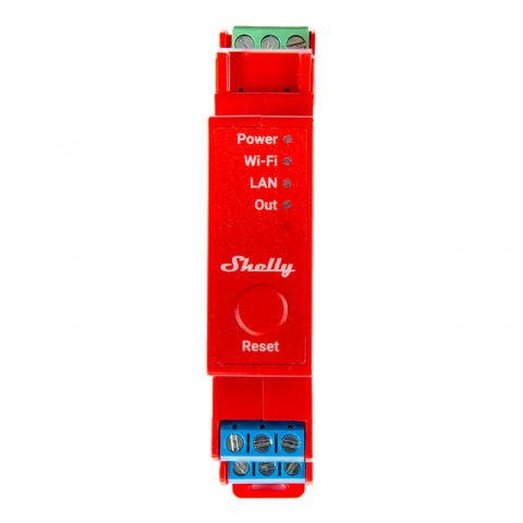 Relee Wireless - Comutator inteligent pentru șină DIN Shelly Pro 1PM cu măsurare a puterii, 1 canal