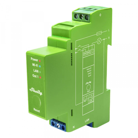 Relee Wireless - Comutator inteligent pentru șină DIN Shelly Pro Dimmer , 1 canale