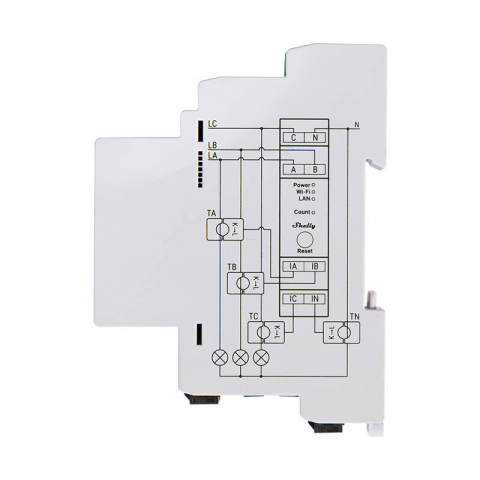 Contor de energie cu 2 faze Shelly PRO 3EM 120A Wi-Fi [2]