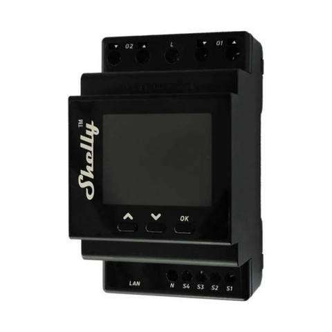 Controler inteligent DIN Rail Shelly Pro Dual Cover PM cu contorizare a puterii [1]