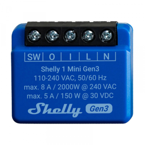 Relee Wireless - Controler Shelly 1 Mini Gen3