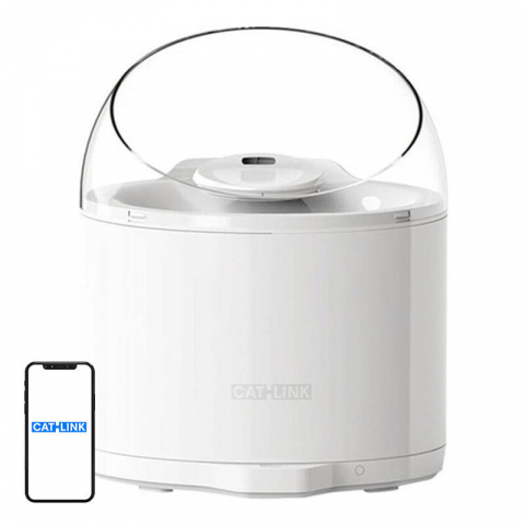 Dozatoare de Apă Smart - Fantană pentru Pisici Catlink Pure 2 - Dispozitiv Modern de Hidratare pentru Pisici cu Sistem de Filtrare Avansat