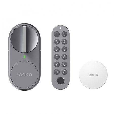 Securitate inteligenta - Incuietoare inteligenta Lockin SMART LOCK G30, incuietoare + bridge + tastatura cu amprenta