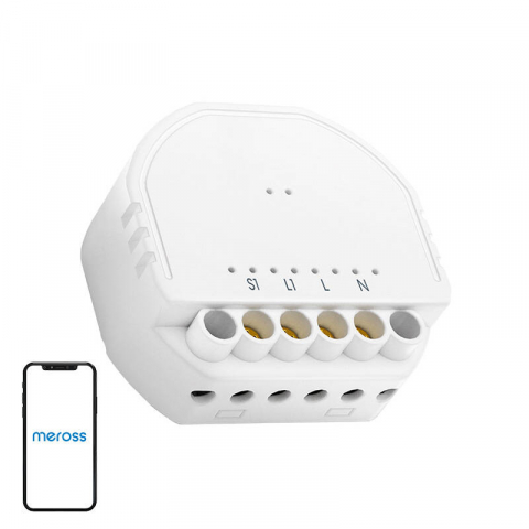 Relee Wireless - Întrerupător inteligent Wi-Fi pentru perete Meross MSS810HK-UN