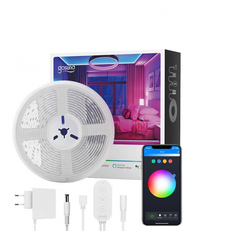 Benzi LED Smart - Kit banda led Smart Gosund SL2, sincronizare muzica, 5 m