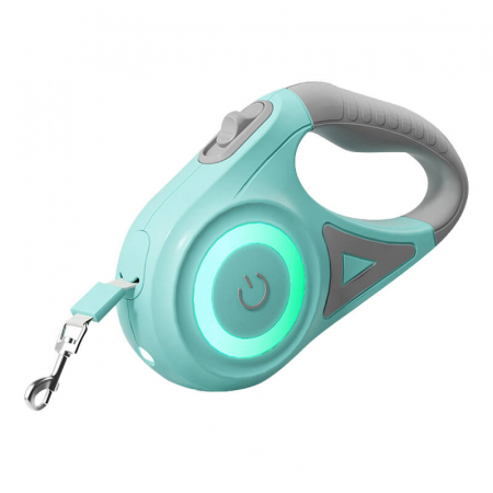 Accesorii Smart Animale - Lesă automată pentru câini Rojeco LED 5 m (verde)