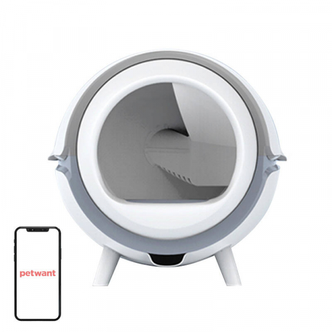 Litieră inteligentă cu sistem de autocurățare pentru pisici Petwant [0]