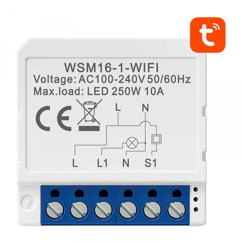 Relee Wireless - Modul comutator inteligent WiFi Avatto WSM16-W1 TUYA