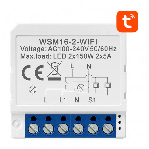 Relee Wireless - Modul comutator inteligent WiFi Avatto WSM16-W2 TUYA