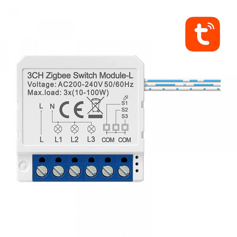 Relee Wireless - Modul comutator inteligent ZigBee Avatto LZWSM16-W3 Fără neutru TUYA