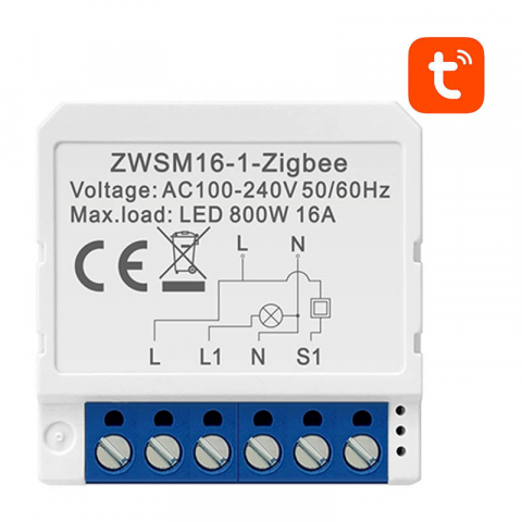 Relee Wireless - Modul comutator inteligent ZigBee Avatto ZWSM16-W1 TUYA