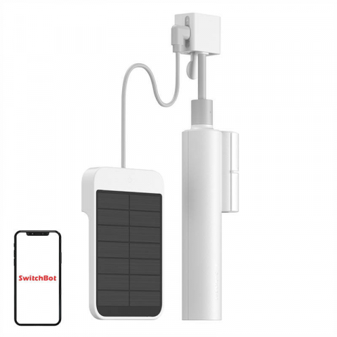 Automatizare ferestre - Motor inteligent pentru jaluzele SwitchBot Blind Tilt, Alb + panou solar