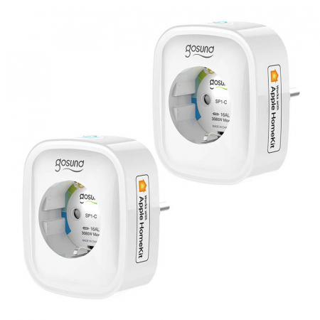Prize WiFi - Pachet 2 prize smart Gosund SP1-H cu WiFi, exclusiv iPhone, 3680W, 16A