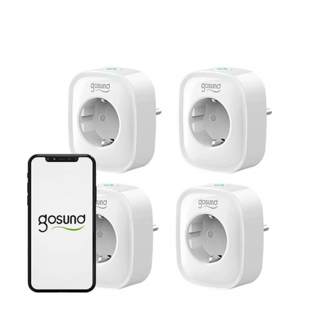 Pachet 4 prize smart Gosund SP1 cu Wi-Fi, Monitorizare energie, 3680 W, 16A [1]