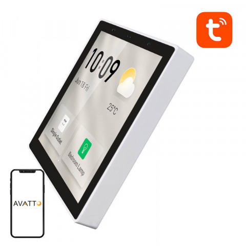 Panou de control SMART Avatto T6E, ZigBee, accepta peste 100 de dispozitive, Tuya, Wi-Fi, Negru [3]