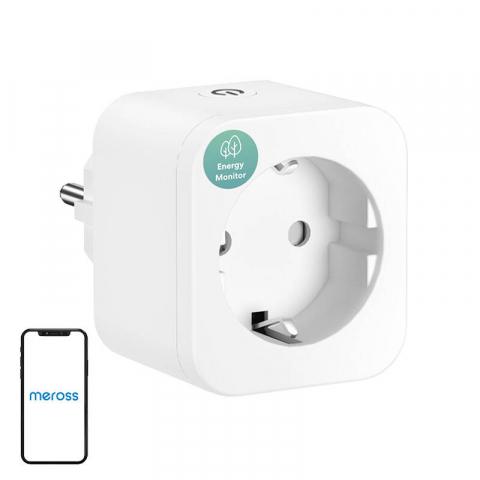 Prize WiFi - Priză inteligentă MEROSS MSS305-EU, măsurare energie (Non-HomeKit)