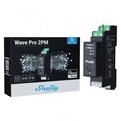 Releu cu 2 canale pentru șină DIN cu măsurare a energiei Shelly Qubino Pro 2PM [2]