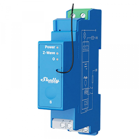 Relee Wireless - Releu pentru șină DIN cu 1 canal Shelly Qubino Pro 1