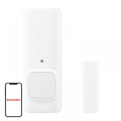 Senzori - Senzor pentru usi si ferestre, SwitchBot, notificari vocale, Alb