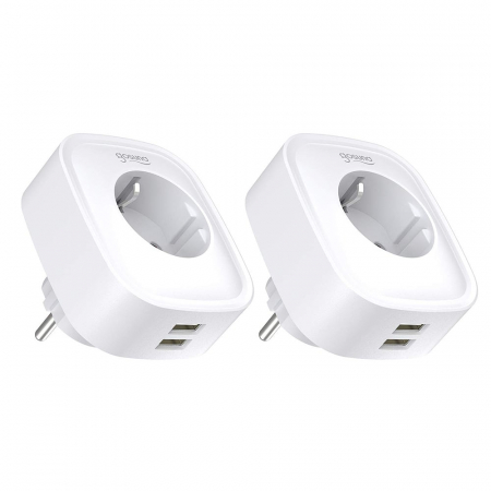 Set 2 prize inteligente WiFi Gosund SP112, 16A, 2 X USB,Tuya, Monitorizare consum energie [1]