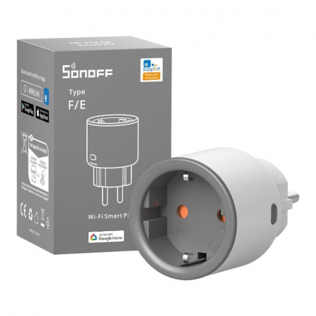 Prize WiFi - Sonoff S60TPF - Priza inteligenta cu monitorizare energie, WiFi, 16A