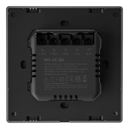Sonoff M5 - Intrerupator smart, wireless, 3 Butoane, Gri [3]