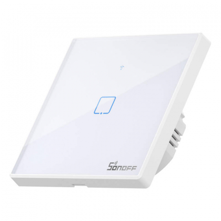 Intrerupatoare Smart Touch Wireless - Intrerupator smart Sonoff T2 EU TX - WiFi + RF 433, Alb ( Varianta noua )