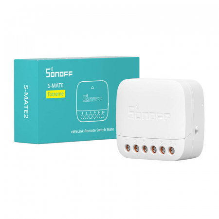 Relee Wireless - Releu wireless Sonoff S-MATE2, comutator inteligent, Wi-Fi, Alb ( Fara NUL )