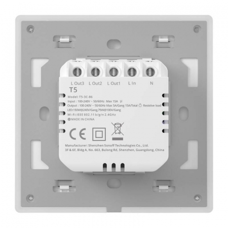 Intrerupator Smart cu Touch si WiFi, Sonoff TX T5 4C ( 4 Canale ) [2]
