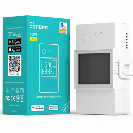 Relee Wireless - SONOFF POW Elite - Releu smart, functie monitorizare consum energie