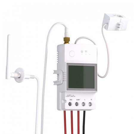 Relee Wireless - SONOFF POWCT - Contor inteligent de putere, WiFi, protecție la suprasarcină, monitorizare în timp real a energiei, afișaj LCD