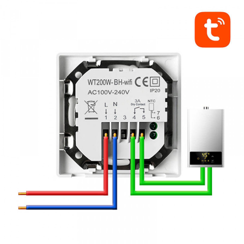 Termostat inteligent Avatto WT200-BH-3A-W Încălzire cazan 3A WiFi TUYA [3]
