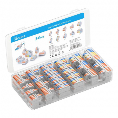 Accesorii - Set  conectori rapid pentru cabluri electrice Sonoff D1-2 ( 54 Buc )