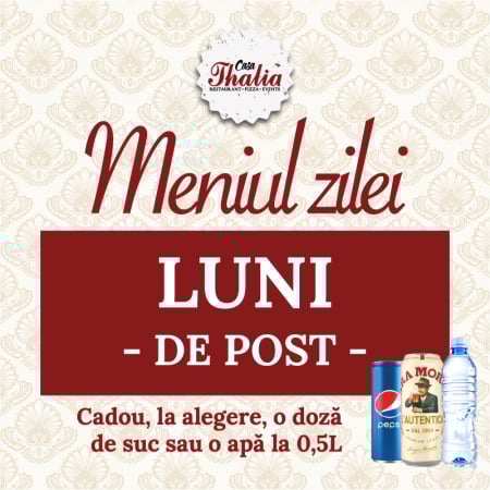 Meniul zilei de Luni - de Post