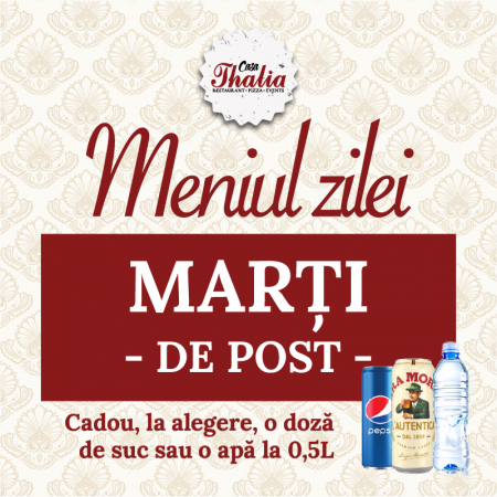 Meniu Zilei S03 - Meniul zilei de Marti - de Post