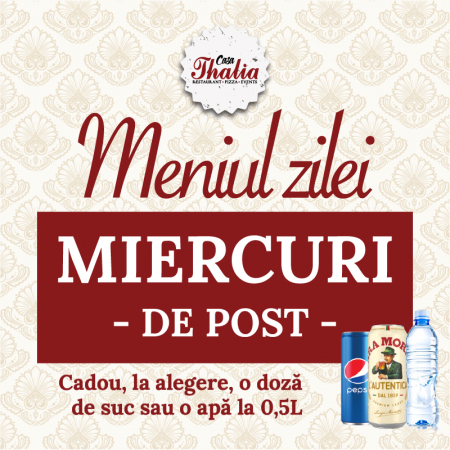 Meniu Zilei S03 - Meniul zilei de Miercuri - de Post