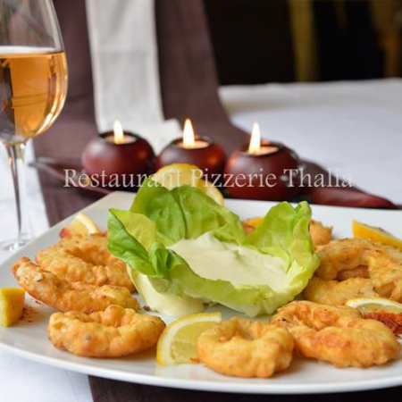 Fish dishes - Inele de calamar cu sos calipso