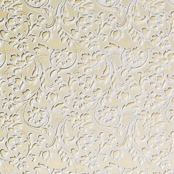 Panou decorativ 13415 FLORAL Baroque din piele 3D culoare aur alb [1]